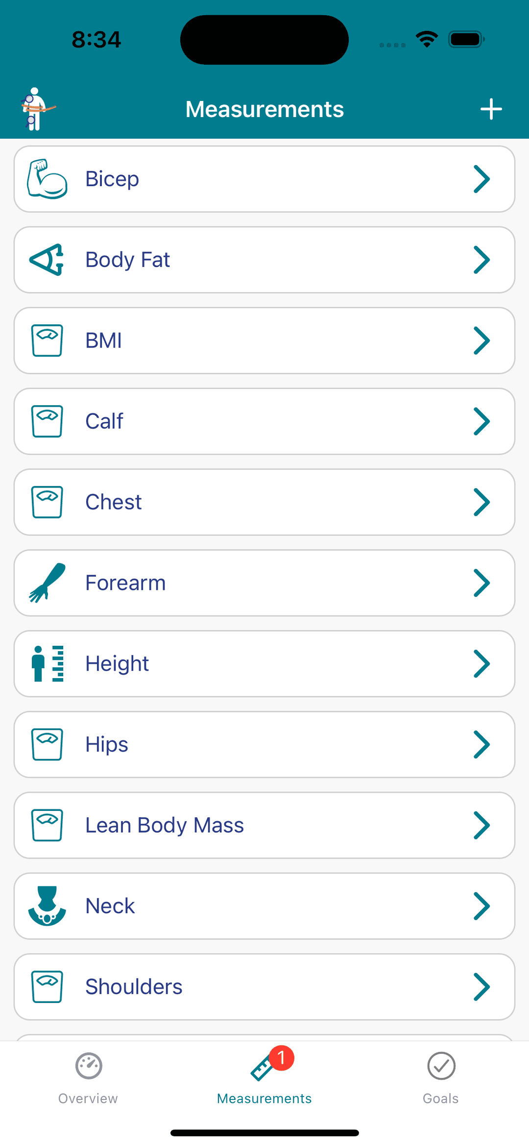 Measure - Measurements List