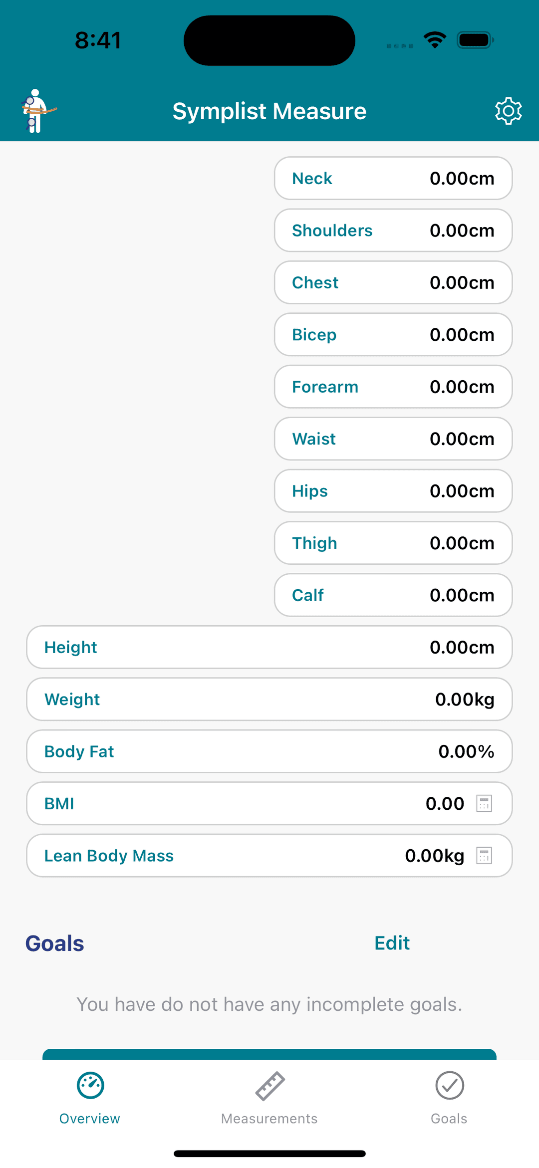 Measure - Overview Screen